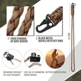 thumbnail image 3 of Portable Braided Lanyard for Outdoor Activities Heavy Duty Paracords Lanyard with Buckle Strong Hanging Rope for Keychain Necklace ID Card Badge Holder Whistles Strap -Coffee, 3 of 5