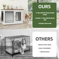 thumbnail image 5 of Uforic 39" Dog Crate Furniture, Wooden Indoor Dog Kennel with Adjustable Feet and 2 Removable Bowls, Dog Crate Side End Table, White, 5 of 9
