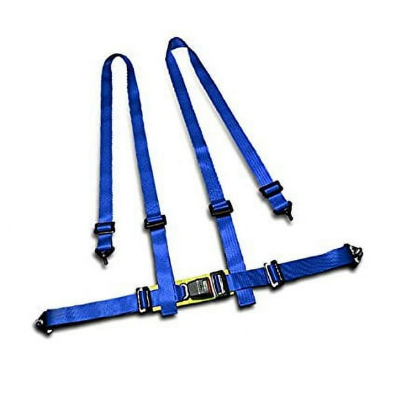Spec-D Tuning RSB-4PTB JDM Brand New Camlock 4 Point Harness Racing Blue Seat Belt
