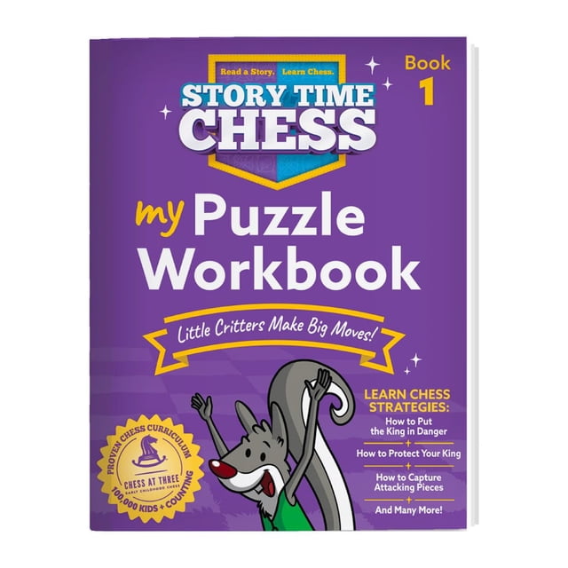 Puzzle Workbook Story Time, juego de aprendizaje de ajedrez para niños mayores de 3 años