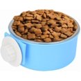 thumbnail image 2 of Crate Dog Bowl, Removable Stainless Steel Water Food Feeder Bowls Cage Coop Cup For Cat Puppy Bird Pets, 2 of 4