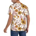 thumbnail image 2 of KLL Sunflowers And Butterflies for Men's Baseball Shirts,Short Sleeve Casual Shirts Button Down Shirt for Men Beach Summer Wedding Shirt-Medium, 2 of 7
