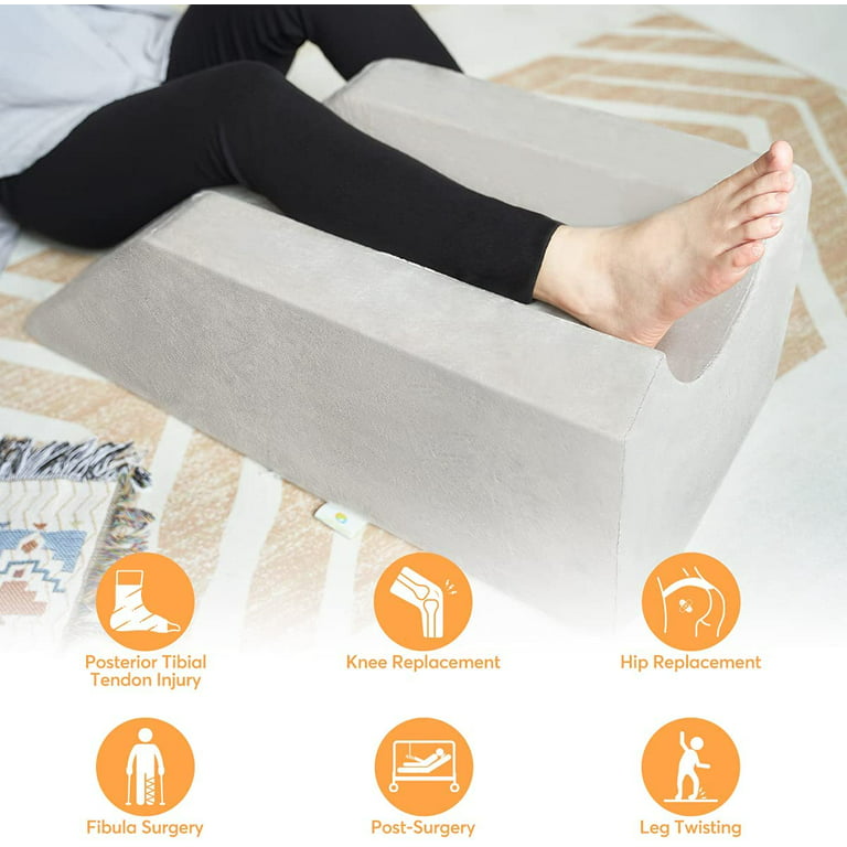 Oasisspace Leg Support Pillow for Surgery, Swelling, Injury or Rest - Memory Foam Pillows for Knee, Ankle and Foot - Improve Circulationunisex, Adult