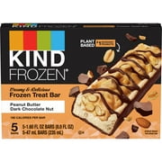 KIND Frozen Dark Chocolate Peanut Butter Treat, Creamy Plant-Based Bars,1.6 fl oz, 5 Ct