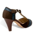 thumbnail image 3 of Chase & Chloe Women's Vintage-Inspired T-Strap Heels with Two-Tone Wingtip Detailing, 3 of 4