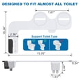 thumbnail image 6 of Garvee Non-Electric Bidet Attachment with Self-Cleaning Dual Nozzles & Brass Inlet Adjustable Pressure Easy Install Toilet Bidet for Rear & Feminine Wash, 6 of 6