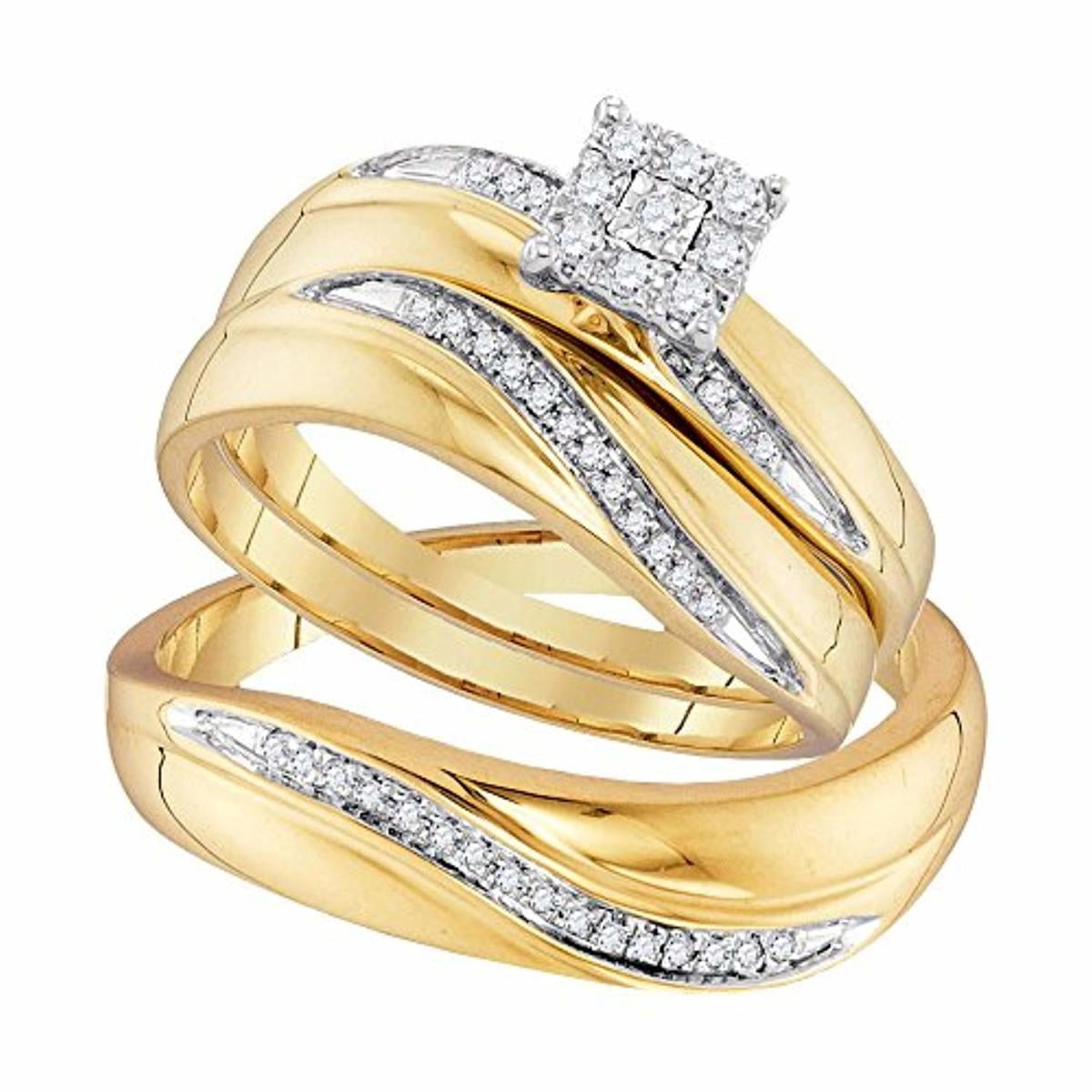 Roy Rose Jewelry Roy Rose Jewelry 10K Yellow Gold His & Hers Round