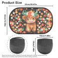 thumbnail image 7 of Garronmavis Flowery Highland Cow 2 Pack Car Sun Shade for Side Window Automotive Interior Sun Protection Glare and UV Rays Protection Car Window Shades, 7 of 7