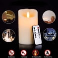 thumbnail image 4 of Velas LED Autbye Blancas Recargables con Brillo Ajustable y Control Remoto, Paquete de 3 Unidades, 4 of 6