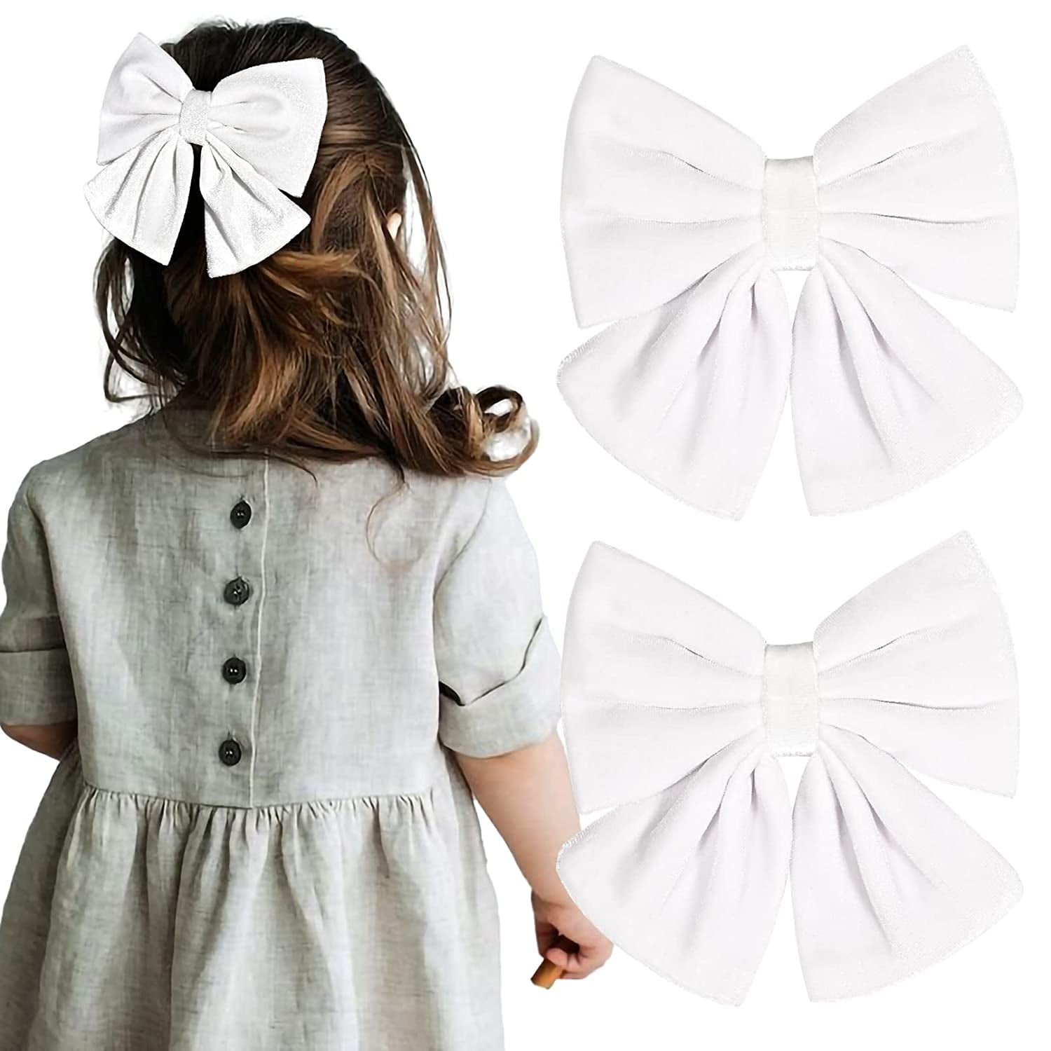 Velvet Hair Bows Girls 6 Velvet Hair Bows Girls 6