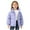 Purple, variant on Kids' Corduroy Puffer Jacket Boys Girls Stand-Up Collar Full Zip Padded Coat Pocketed Warm Winter Outerwear 1-7Y