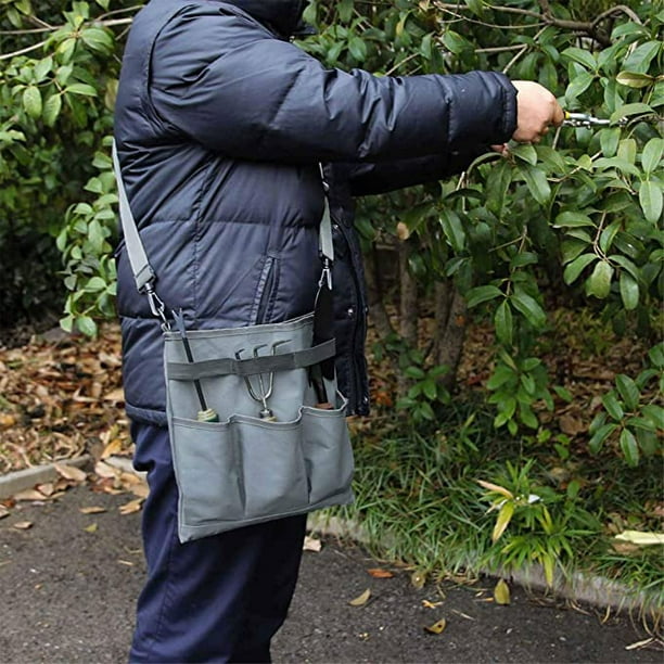 Jinsinto Garden Tool Sling Bag, Tool Storage Bag with 4 Pockets and  Shoulder Belt, Home Organizer for Indoor and Outdoor Gardening Storage Bag  