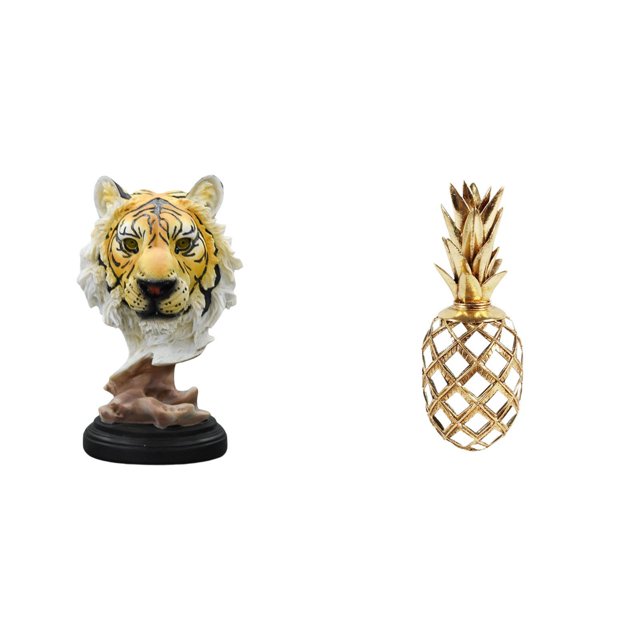 Figura De Resina Con Cabeza De Tigre, Escultura Animal Moderna, Estatua Decorativa Para Entrada, Sala De Estar, Mesa, Estantería, Pasillo, Oficina, Armario, Dormitorio, Chimenea.