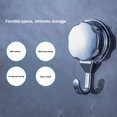 thumbnail image 4 of Inteprter Gancho de ventosa de 3 piezas Gancho de almacenamiento de plástico ABS Soporte de suspensión de pared resistente para Juegos de accesorios de baño, 4 of 6