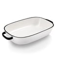 thumbnail image 1 of Fuente para hornear de cerámica de 4.5 cuartos para servir cazuela, lasaña, gratinar, asar y hornear. Bandeja grande de 14 x 10 x 3,11 pulgadas, segura para horno, microondas, refrigerador, gabinete d, 1 of 5