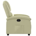 thumbnail image 5 of vidaXL Recliner Chair Cream Real Leather, 5 of 5