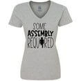 thumbnail image 3 of Inktastic Some Assembly Required Right Leg Amputee Women's V-Neck T-Shirt, 3 of 5