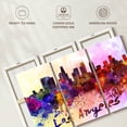 thumbnail image 6 of Elephant Stock Los Angeles Skyline Colors Wall Art - Horizontal Multi Panel Canvas - Living Room Wall Decor - City Multi Panel - Red And Orange Decor - 38" x 24", 6 of 8
