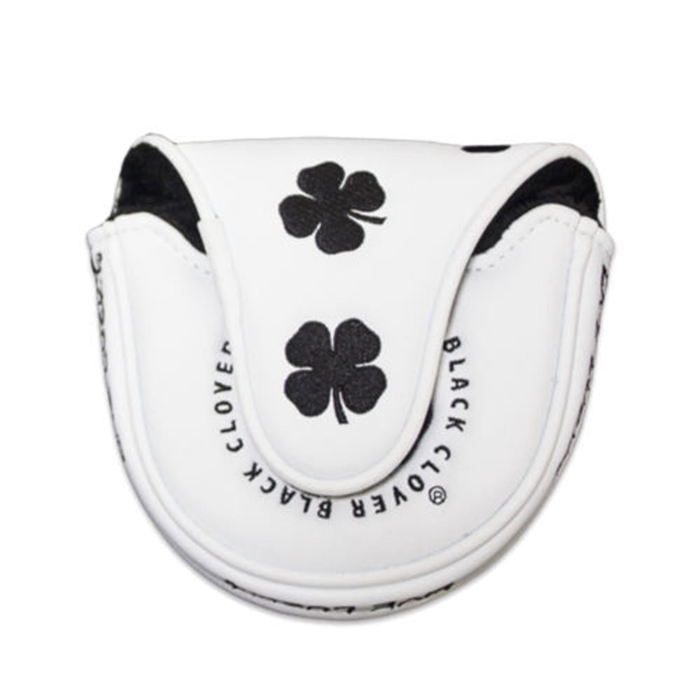 NEW Black Clover Live Lucky Golf White/Black Mallet Putter Headcover