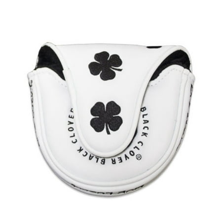 UPC 610563156849 product image for NEW Black Clover Live Lucky Golf White/Black Mallet Putter Headcover | upcitemdb.com