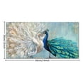 thumbnail image 4 of 12x24 inch Peacock Framed Vintage Canvas Wall Art Home Wall Decor Blue and White Peacock Feather Giclee Print Gallery Wrap Modern Home Art Ready to Hang, 4 of 9