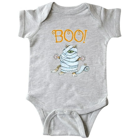 

Inktastic Boo with Mummy Cat Gift Baby Boy or Baby Girl Bodysuit