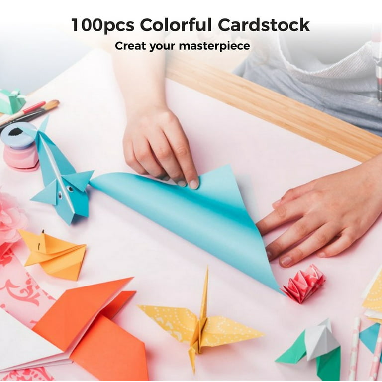 Cardstock 100 Sheets Heavy A4 Colored Papers 20 Colors Pure Wood Pulp Hard  Card Stock for DIY Art, Card Making, Scrapbooking, Craft, Decor, Kids  School Supplies 