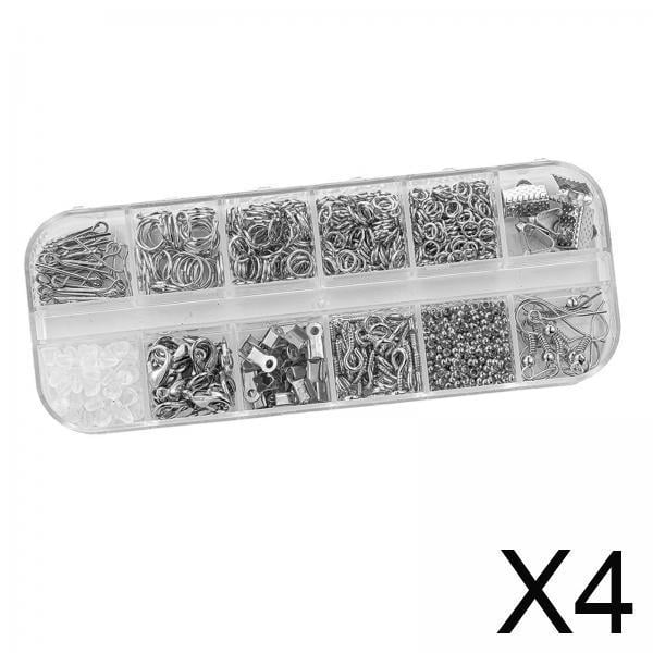 4xKit De Suministros Para Hacer Aretes Alfileres Para Ojos Ganchos Para Aretes Hebilla Para Hacer Joyas Aureate