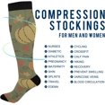 thumbnail image 4 of FREEAMG Banana Pattern Compression Socks for Women and Men, 1 Pair, 4 of 7