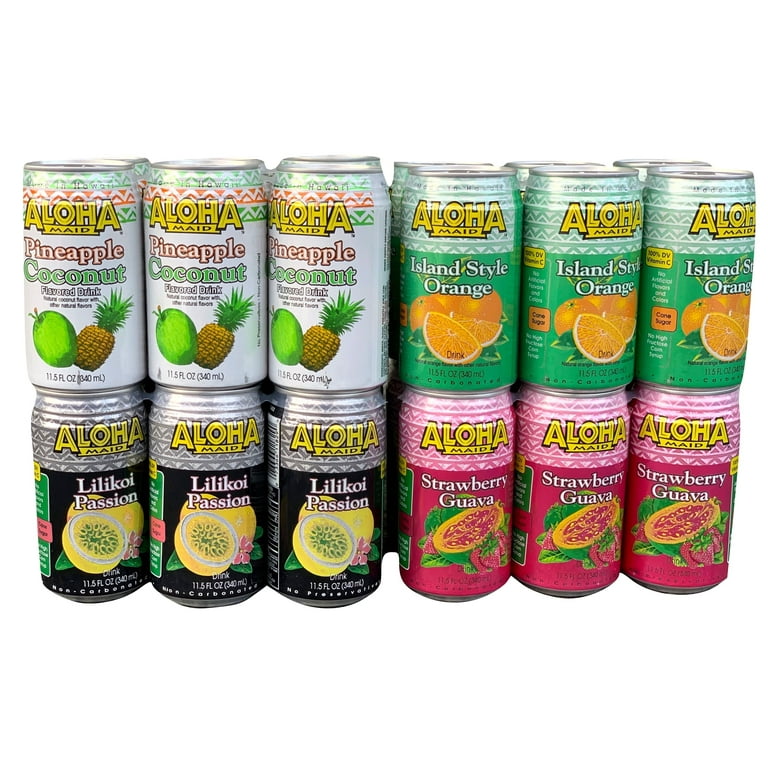 Aloha Maid Natural Drink, 11.5 Ounce (Pack of 24) Choose Your