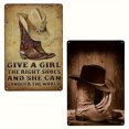 thumbnail image 2 of Botas Metal Retro Letrero Pintura Hierro Rectangular 20x30cm 2 Uds., 2 of 9