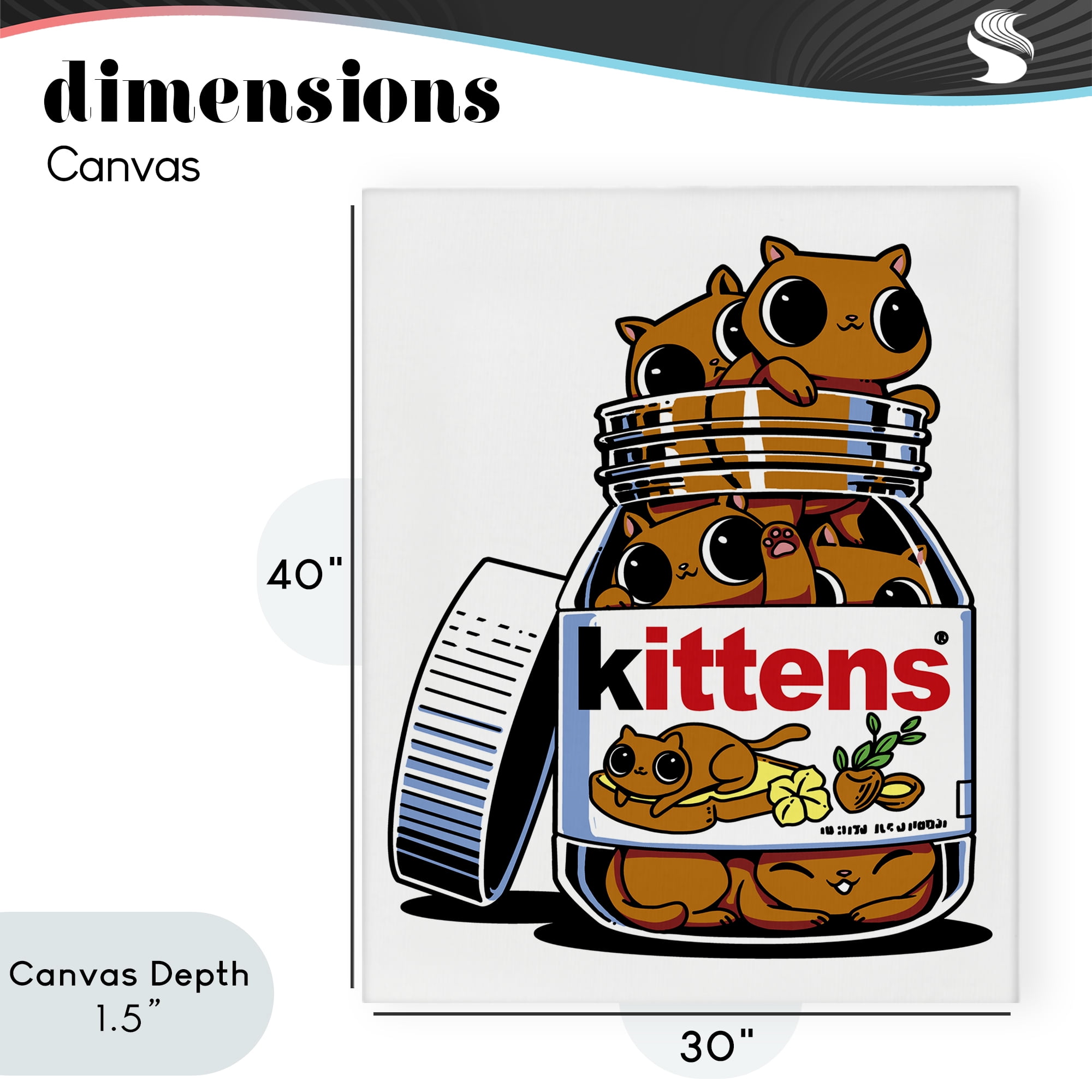 Stupell Industries Hazelnut Spread Cats Canvas Wall Art, design by Tobe Fonseca