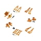 thumbnail image 5 of 1:20 RC Cars Repuestos de metal Brazo oscilante superior trasero Camiones RC Reemplaza para oro, 5 of 9