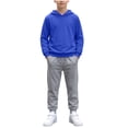 thumbnail image 2 of Stamzod Kids Clothes Girls Boys Outfits 2 Piece Long Sleeve Hooded Sweatshirt and Joggers Set Fall Casual Sweatsuits Sets Size 1-15 Blue B 11-12Years, 2 of 10