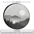 thumbnail image 2 of Camper Spare Tire Cover 14 Inch Trees And Mountains in A Foggy Landscape Wheel Protectors Tyre Covers Weatherproof Wheel Covers Mid Century Modern Art Geometric for Camper Trailer Truck SUV Universal, 2 of 8