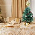 thumbnail image 3 of Namzi 18 Inch Tabletop Mini Christmas Tree, Miniature Pine Christmas Tree with Hanging Ornaments, Battery Operated Artificial Xmas Tree, Best DIY Christmas Decorations-Gold, 3 of 3