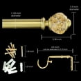 thumbnail image 4 of SKYPLUS LIVING Single Curtain Rod, 1-1/8 Inch, Glam Luxury Finish, Adjustable 36-72 Inches, 4 of 8