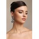 thumbnail image 3 of Pendientes Nasim RounPull con forma de flor y perla de metal irregular, 3 of 3