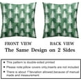 thumbnail image 5 of Green Christmas Pillow Covers Xmas Tree Decorative Pillow Covers 20x20 Winter Yule Pillow Case Holiday Farmhouse Cushion Case Set of 2 for Couch Home Bedroom, 5 of 6