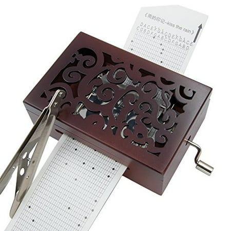 Creative Movement Music - Wingostore Creative Engraved Wooden Music Box 30 Note movement DIY Music Box Make Yr Own Song with Tool Kit