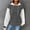 Gray, variant on Oplxuo Womens Colorblock Waffle Hoodies Sweatshirt Casual Long Sleeve Pullover Tops Lightweight Loose Hooded Sweatshirt