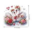 thumbnail image 4 of Flopesn Romantic Valentine's Day DIY Diamond Art Painting Decorative Ornament, Animal Creative Design Acrylic Home Decor Tabletop Ornament (Single-Sided Diamonds)-Swan Wedding-B, 4 of 7