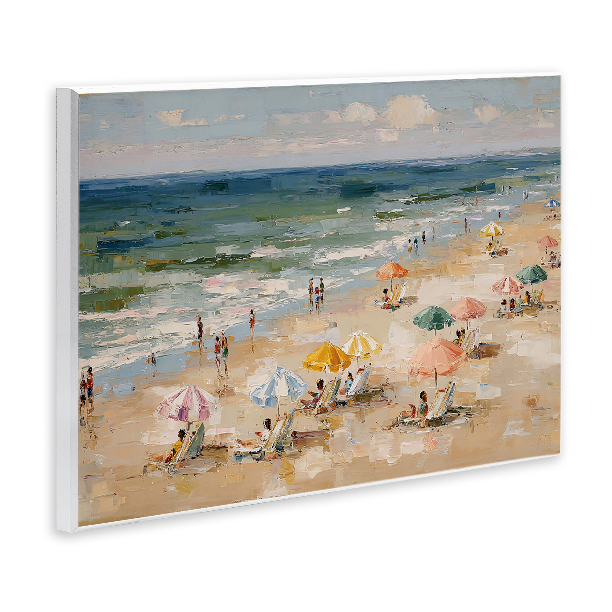 Stupell Industries Impressionist Summer Beach Day Wall Plaque Art, design by Jacky Ngan