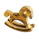 thumbnail image 5 of Caballo mecedor de madera para decoración de mesa, arte, mobiliario, artesanía, centro de mesa, adorno Amarillo, 5 of 9