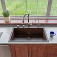 thumbnail image 3 of ALFI brand AB3322DI-C Chocolate 33" Single Bowl Drop In Granite Composite Kitchen Sink, 3 of 11