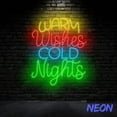 thumbnail image 3 of Handmadetneonsign Warm Wishes Cold Nights Neon Sign, Christmas Led Sign, Christmas Quote Wall Art, Winter Vibes Decor 81618, 3 of 5