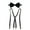 Black, variant on Toptie Men's Elastic Adjustable X-Back Clip Suspenders & Satin Bow Tie Set-Black