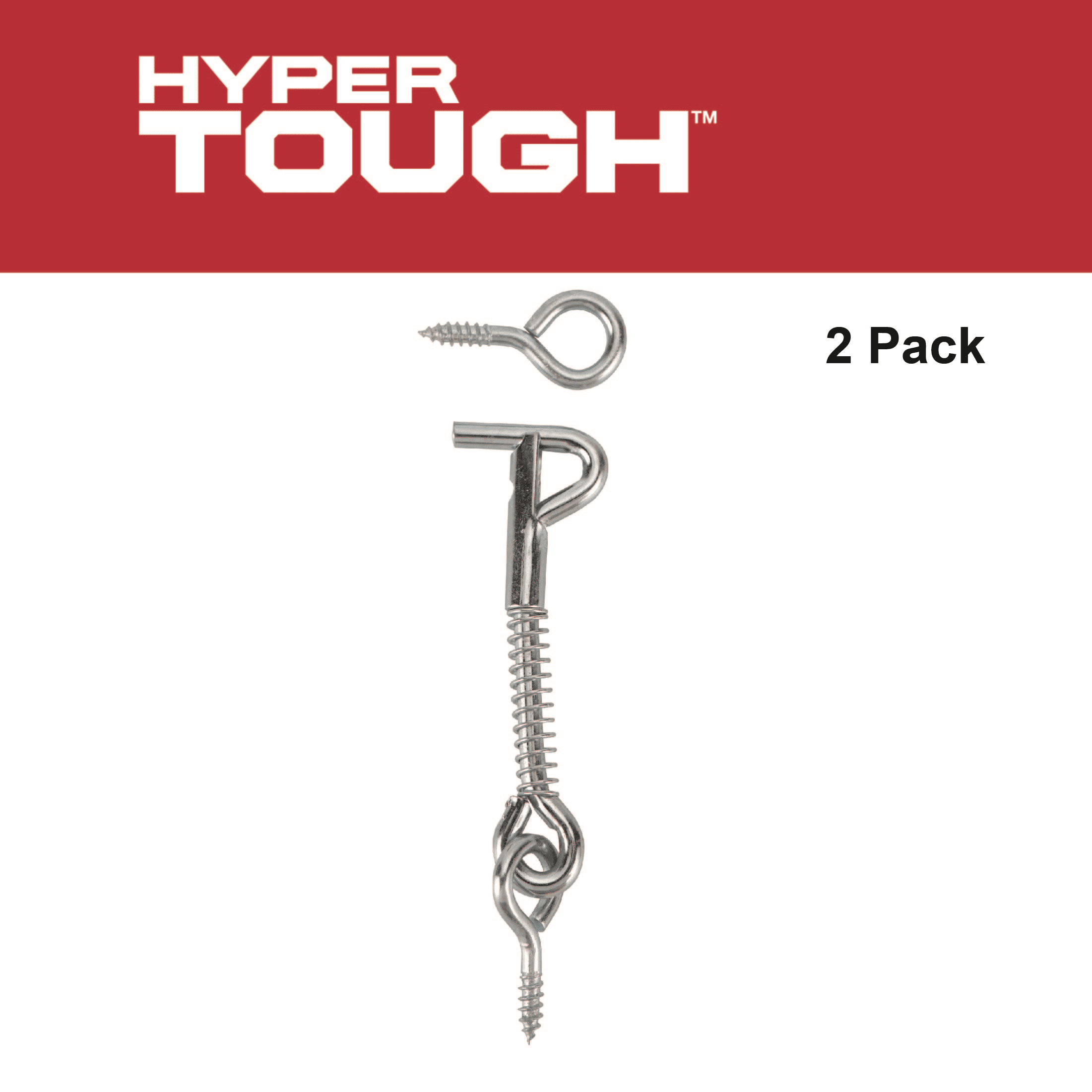 Hyper Tough 2-1/2 in. Safety Hook and Eye, Zinc Plated, 2 Pack