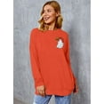 thumbnail image 5 of MOUSYA Halloween Sweatshirt Women Spooky Season Shirt Pumpkin Fall Sweatshirt Ghost Long Sleeve Pullover Tops, 5 of 7