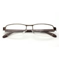 thumbnail image 2 of 4 Pairs - "Algebra" Squared Half Frame Metal Reading Glasses with Landyard, +2.50, 2 of 5